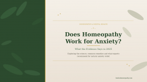 Does Homeopathy Work for Anxiety? What the Evidence Says